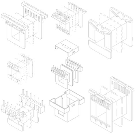 Montage of M Type Weisser bobbins