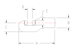 drawing of shear with labeled dimensions